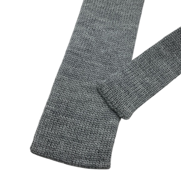 BROOKSFIELD Solid Gray Knit Wool LUXURY Slim Tie ITALY - Picture 5 of 5